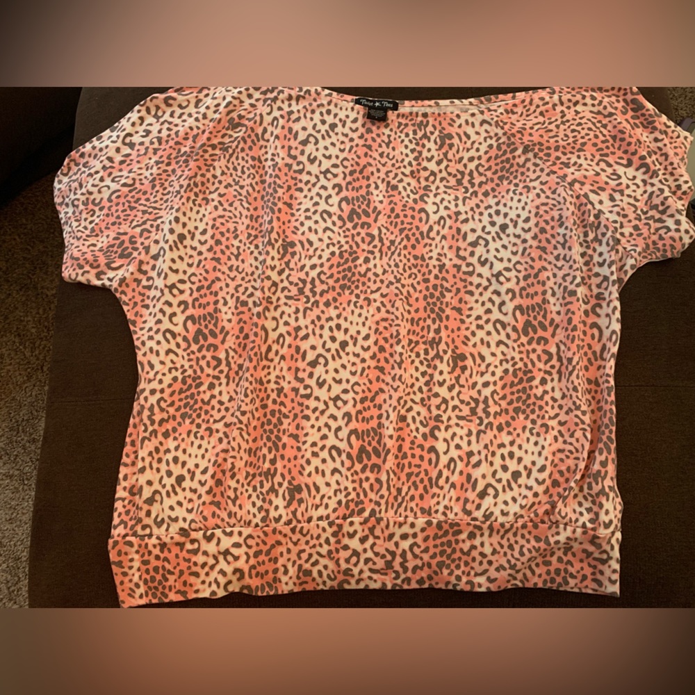 Off the shoulder Animal print top size 3